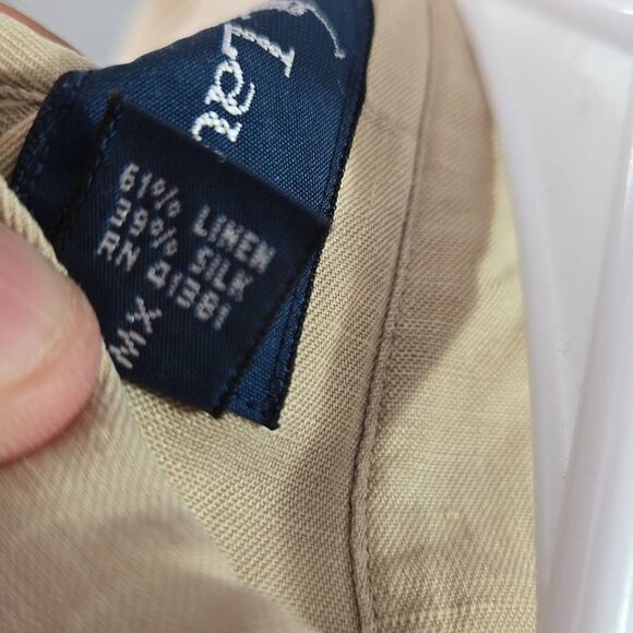Polo Ralph Lauren Shirt Mens XL Silk Linen Button Down Long Sleeve Polo Classic - Picture 9 of 10